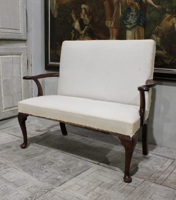 Mid-18th century walnut settee