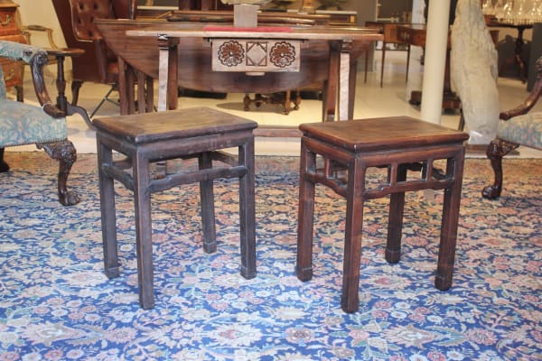 Matched pair of Chinese Huanghuali occasional tables
