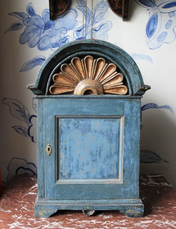 Early 18th century English decorated spice cupboard
