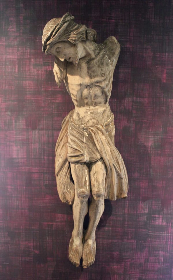 15th century flemish carved oak corpus