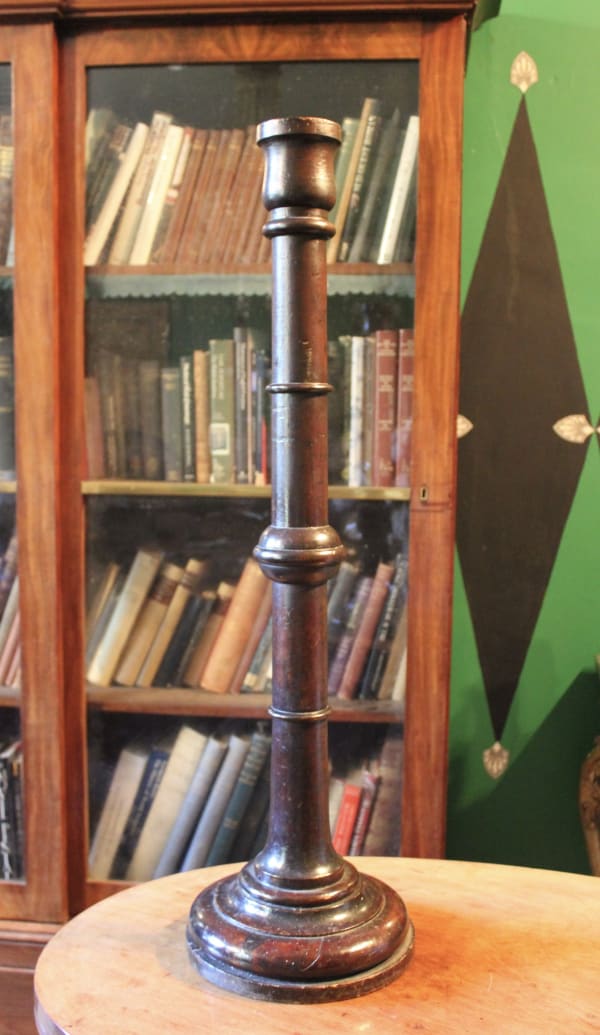 Oversized pine candlestick