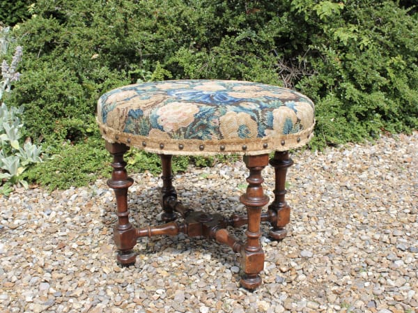 17th century walnut stool