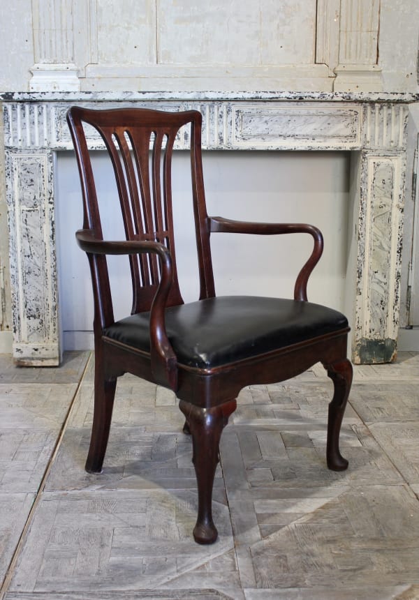 18th century English mahogany desk chair
