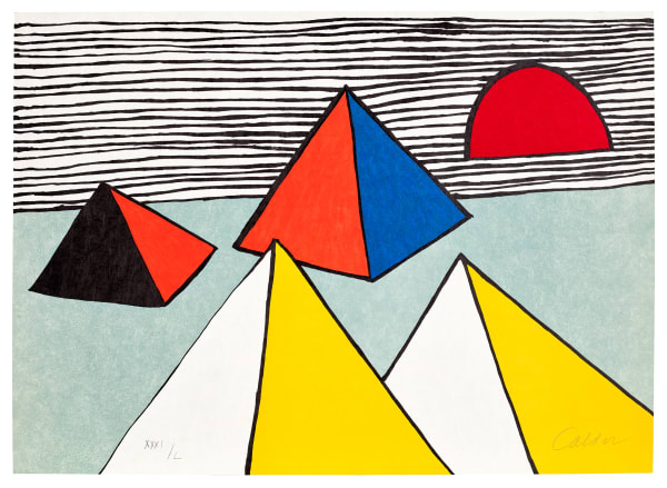 Alexander Calder - Untitled (Pyramids and Ellipses), circa 1970