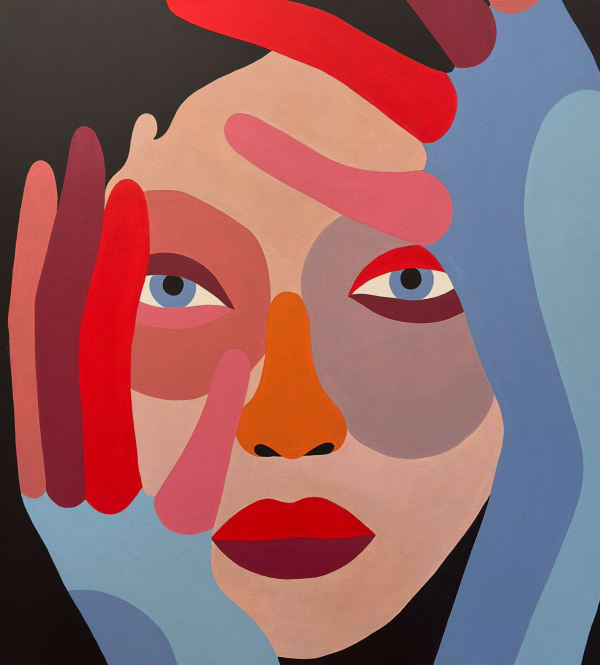 Kate Matsevych - Blooming Shapes in Blue, 2025