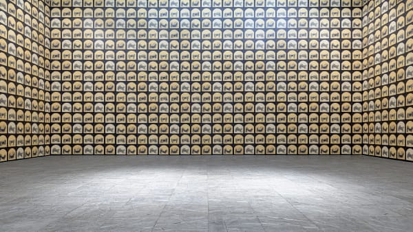 Installation view, Teresa Margolles: Beatriz González, Bruma, Fragmentos, Espacio de Arte y Memoria, Bogotá, Colombia, 2022