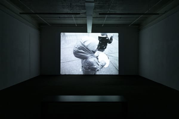 Installation view, Artur Zmijewski: Against, Galerie Peter Kilchmann, Zahnradstrasse, Zurich, Switzerland, 2023, Photo: Sebastian Schaub