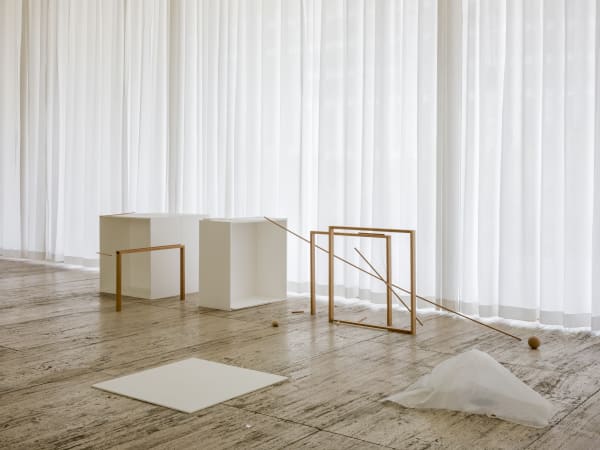Installation view, Fernanda Gomes, Fundación Jumex, Mexico City, Mexico, 2018, Photo Ramiro Chavez