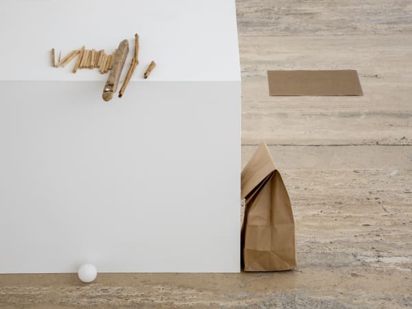 Installation view, Fernanda Gomes, Fundación Jumex, Mexico City, Mexico, 2018, Photo Ramiro Chavez