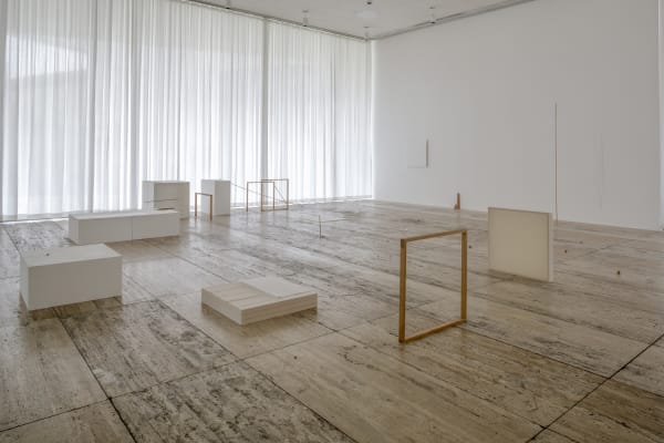 Installation view, Fernanda Gomes, Fundación Jumex, Mexico City, Mexico, 2018, Photo Ramiro Chavez
