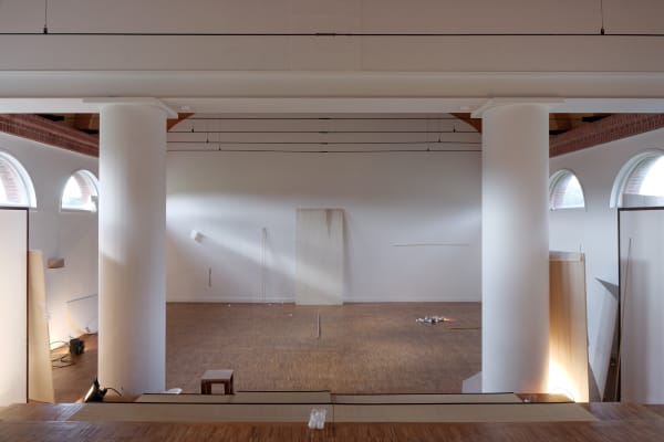 Installation view, Champs d'expériences: Fernanda Gomes, Centre d'art et du paysage, Vassivière, France, 2012
