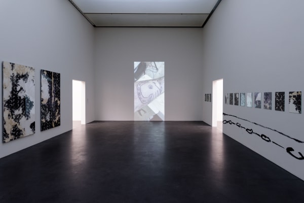 Installation view, WARUM ICH MICH IN EINE NACHTIGALL VERWANDELT HABE: Fabian Marti, Kunstmuseum Luzern, Luzern, Switzerland, 2016