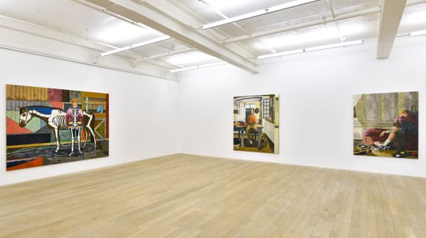 Installation view, Hernan Bas: Interiors, Galerie Peter Kilchmann, Zurich, Switzerland, 2020