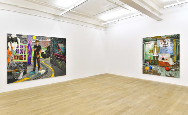 Installation view, Hernan Bas: Interiors, Galerie Peter Kilchmann, Zurich, Switzerland, 2020