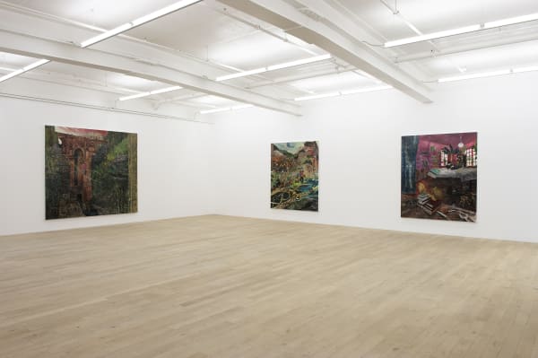 Installation view, Hernan Bas: Perinnial affairs, Galerie Peter Kilchmann, Zurich, Switzerland, 2011, Photo: Sebastian Schaub