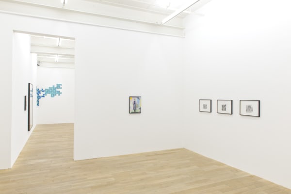Installation view, Marc Bauer: An unser Schicksal von Heute und Morgen, Galerie Peter Kilchmann, Zurich, Switzerland, 2017, Photo: Sebastian Schaub