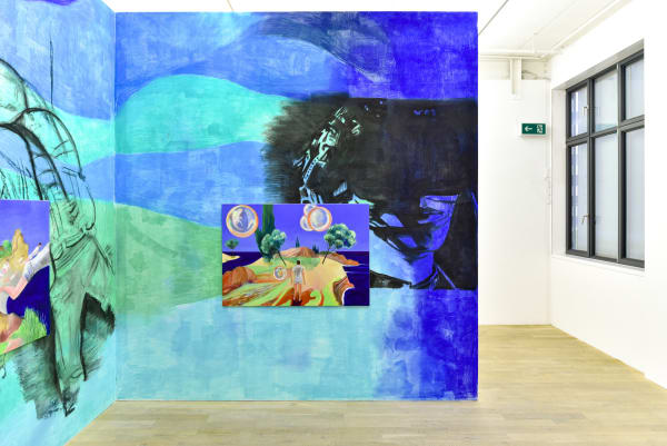 Installation view, Marc Bauer: Project on the occasion of the Prix Meret Oppenheim 2020, Galerie Peter Kilchmann, Zurich, Switzerland, 2020, Photo: Sebastian Schaub