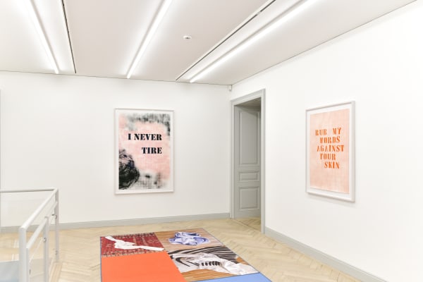 Installation view, Monica Bonvicini: No Rest, Galerie Peter Kilchmann, Zurich, Switzerland, 2021, Photo: Sebastian Schaub