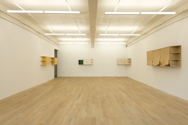 Installation view, Los Carpinteros: Susurro del Palmar - The Whisper of the Palm Grove, Galerie Peter Kilchmann, Zurich, Switzerland, 2018, Photo: Sebastian Schaub
