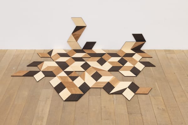 Installation view, João Modé: GEOM POEM, Galerie Peter Kilchmann, Zurich, Switzerland, 2023, Photo: Sebastian Schaub