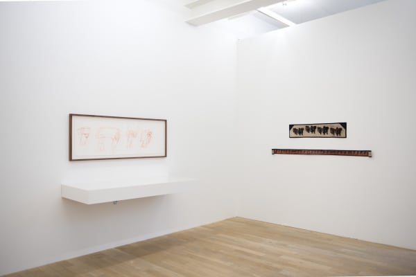 Installation view, Beatriz González: Desplazamientos Forzados y Paisajes Elementales, Galerie Peter Kilchmann, Zurich, Switzerland, 2017, Photo: Sebastian Schaub