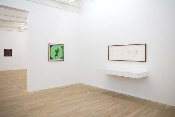 Installation view, Beatriz González: Desplazamientos Forzados y Paisajes Elementales, Galerie Peter Kilchmann, Zurich, Switzerland, 2017, Photo: Sebastian Schaub