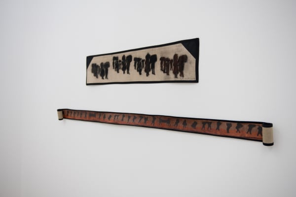 Installation view, Beatriz González: Desplazamientos Forzados y Paisajes Elementales, Galerie Peter Kilchmann, Zurich, Switzerland, 2017, Photo: Sebastian Schaub