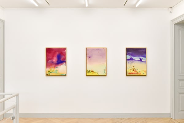 Installation view, Leiko Ikemura: Colors in Motion, Galerie Peter Kilchmann, Zurich, Switzerland, 2021, Photo: Sebastian Schaub