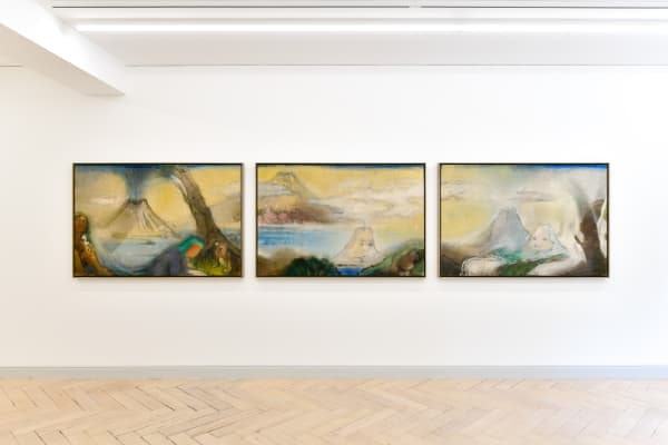 Installation view, Leiko Ikemura: Colors in Motion, Galerie Peter Kilchmann, Zurich, Switzerland, 2021, Photo: Sebastian Schaub