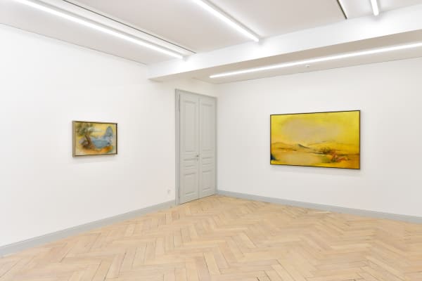 Installation view, Leiko Ikemura: Colors in Motion, Galerie Peter Kilchmann, Zurich, Switzerland, 2021, Photo: Sebastian Schaub