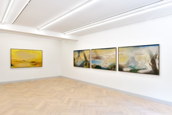 Installation view, Leiko Ikemura: Colors in Motion, Galerie Peter Kilchmann, Zurich, Switzerland, 2021, Photo: Sebastian Schaub