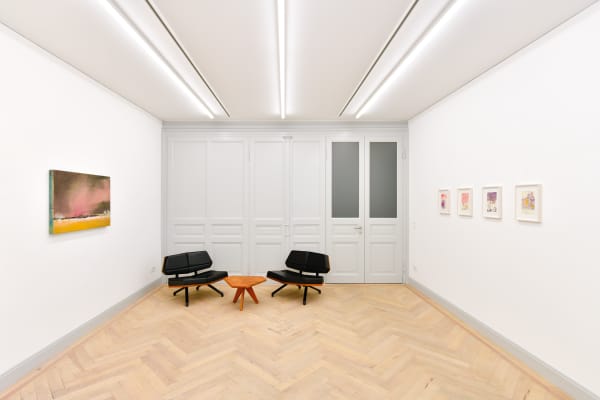 Installation view, Leiko Ikemura: Colors in Motion, Galerie Peter Kilchmann, Zurich, Switzerland, 2021, Photo: Sebastian Schaub