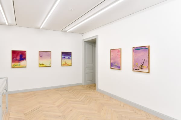 Installation view, Leiko Ikemura: Colors in Motion, Galerie Peter Kilchmann, Zurich, Switzerland, 2021, Photo: Sebastian Schaub