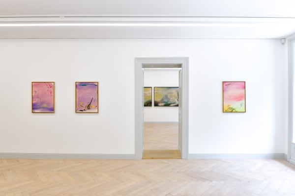 Installation view, Leiko Ikemura: Colors in Motion, Galerie Peter Kilchmann, Zurich, Switzerland, 2021, Photo: Sebastian Schaub