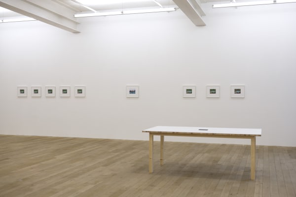 Installation view, Bruno Jakob: Hovering and Pulsing, Galerie Peter Kilchmann, Zurich, Switzerland, 2015, Photo: Sebastian Schaub