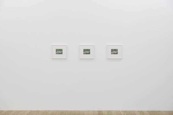 Installation view, Bruno Jakob: Hovering and Pulsing, Galerie Peter Kilchmann, Zurich, Switzerland, 2015, Photo: Sebastian Schaub