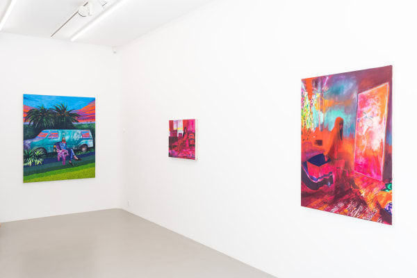 Installation view, Raffi Kalenderian: Across the Way Moved in a Pair, Galerie Peter Kilchmann, Zurich, Switzerland, 2022, Photo: Sebastian Schaub