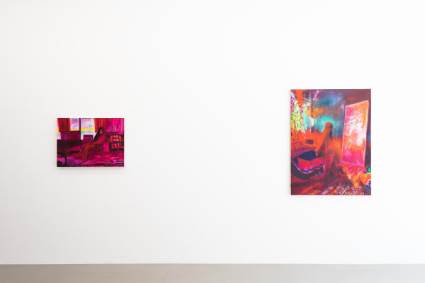 Installation view, Raffi Kalenderian: Across the Way Moved in a Pair, Galerie Peter Kilchmann, Zurich, Switzerland, 2022, Photo: Sebastian Schaub