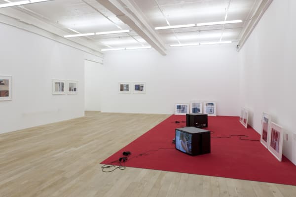 Installation view, Tobias Kaspar: Bodies in the Backdrop, Galerie Peter Kilchmann, Zurich, Switzerland, 2012