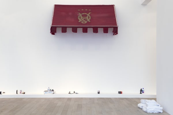 Installation view, Tobias Kaspar: Surface Apparent, Galerie Peter Kilchmann, Zurich, Switzerland, 2016, Photo: Sebastian Schaub