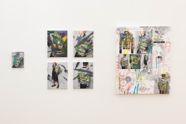 Installation view, Tobias Kaspar: Personal Shopper, Galerie Peter Kilchmann, Zurich, Switzerland, 2022, Photo: Sebastian Schaub