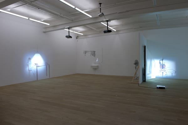 Installation view, Zilla Leutenegger: Rock The Chair, Galerie Peter Kilchmann, Zurich, Switzerland, 2011, Photo: Sebastian Schaub
