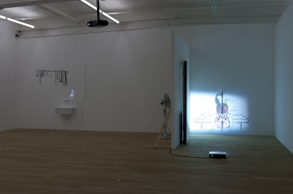 Installation view, Zilla Leutenegger: Rock The Chair, Galerie Peter Kilchmann, Zurich, Switzerland, 2011, Photo: Sebastian Schaub
