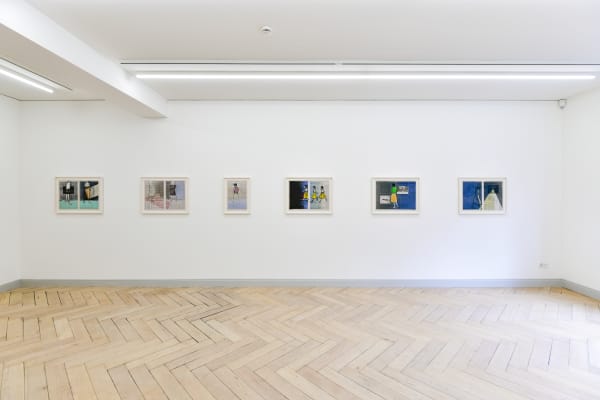 Installation view, Zilla Leutenegger: Mezzanin, Galerie Peter Kilchmann, Zurich, Switzerland, 2021, Photo: Sebastian Schaub
