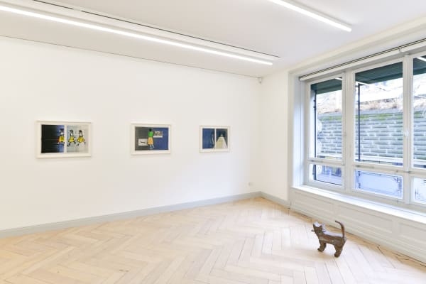 Installation view, Zilla Leutenegger: Mezzanin, Galerie Peter Kilchmann, Zurich, Switzerland, 2021, Photo: Sebastian Schaub