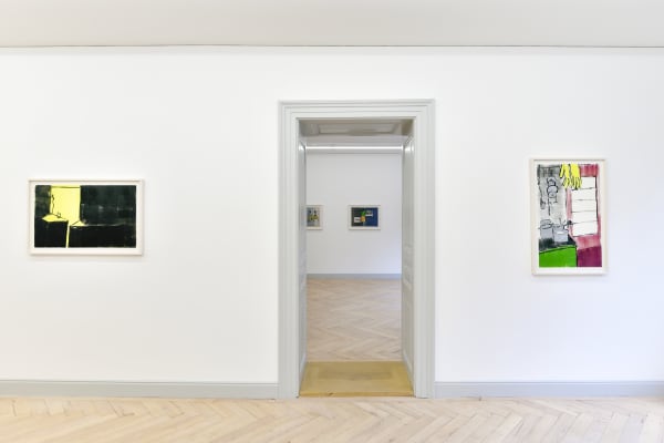 Installation view, Zilla Leutenegger: Mezzanin, Galerie Peter Kilchmann, Zurich, Switzerland, 2021, Photo: Sebastian Schaub