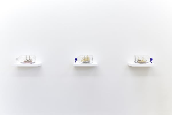 Installation view, Jorge Macchi: Drift Bottles, Galerie Peter Kilchmann, Zurich, Switzerland, 2020-2021, Photo: Sebastian Schaub