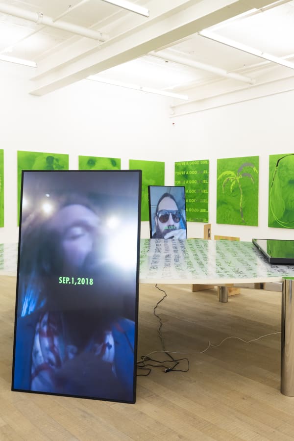 Installation view, Fabian Marti: I LÄBE NO, Galerie Peter Kilchmann, Zurich, Switzerland, 2019, Photo: Sebastian Schaub