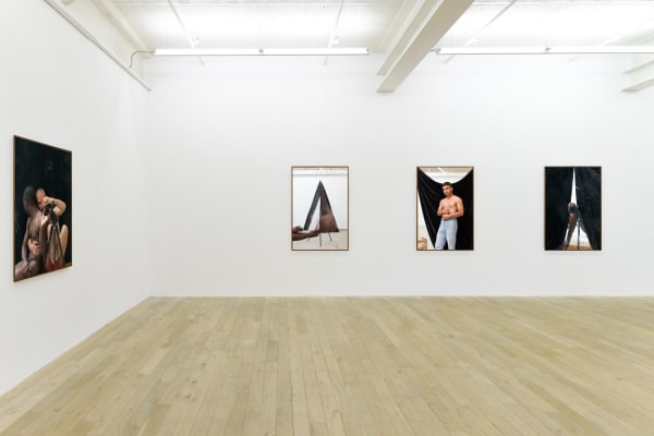 Installation view, Paul Mpagi Sepuya, Galerie Peter Kilchmann, Zurich, Switzerland, 2020, Photo: Sebastian Schaub