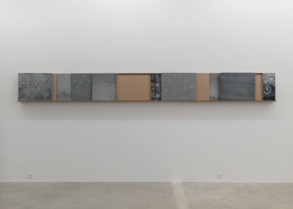 Installation view, Melanie Smith: Grey (negative) rectangle on white background, Galerie Peter Kilchmann, Zurich, Switzerland, 2008